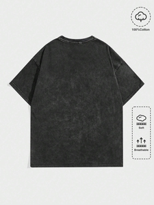 เสื้อยืดวินเทจผู้ชาย ผ้าฝ้ายเนื้อนุ่ม ระบายอากาศได้ดี เป็นมิตรกับสิ่งแวดล้อม สไตล์สตรีท ปรับแต่งได้เต็มที่ ราคาประหยัด - Product Image 2