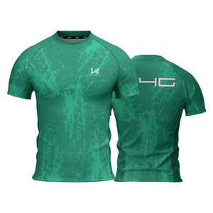 Maillot de sport personnalisé à manches courtes, léger, extensible dans quatre directions, respirant, séchage rapide, antibactérien, écologique, coupe ajustée - Product Image 6