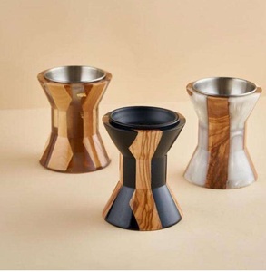 Quemador de Incienso de Madera Artesanal, Ecológico y Duradero, con Incrustaciones Geométricas, Porta Bakhoor, Difusor Aromático Moderno - Product Image 1