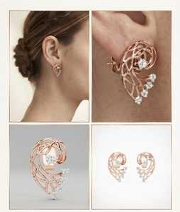 Pendientes de Oro Rosa de 9K con Diamantes de Laboratorio para Mujer, Corte Brillante, Chapados en Rodio, Minimalistas, Regalo, Certificados por IGI, Valoración de Terceros - Product Image 2