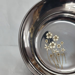 Bol à soupe en acier inoxydable écologique avec motif laser interne - Vaisselle métallique empilable pour restaurants et traiteurs - Product Image 4