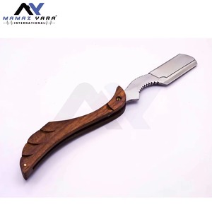 Rasoir droit professionnel personnalisé pour le rasage du visage, lame en acier inoxydable de qualité supérieure, manche en bois de rose, shavette de barbier de luxe pour homme - Product Image 4
