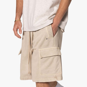 Nouvelle Arrivée Short Cargo en Coton à Séchage Rapide pour Homme - Confort Respirant en Polaire, Taille Élastique avec Long Cordon de Serrage - Product Image 1