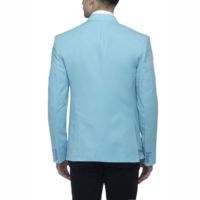 Veste de costume ajustée à double boutonnage en polyester avec logo personnalisé pour homme, idéale pour le bureau ou un mariage, à manches longues