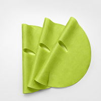 Masque facial en tissu non tissé Y343 OEM personnalisé en algues vertes et fibres végétales, avec des propriétés hydratantes et apaisantes