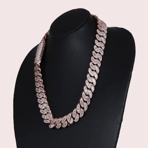 Most Demanded Luxury Bling VVS Moissanite <b>Cuban</b> <b>Chain</b> Necklace for Daily Wear Wedding Gift Available for Wholesale Supply - Product Image 3