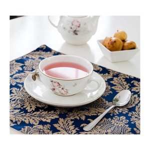Light Luxury Solid Placemat Pure Cotton High Elastic Soft Touch Easy To Clean Heat-insulated Plate Bowl Pad <b>Table</b> Decoration - Product Image 1