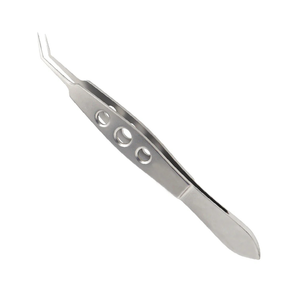 Pinzas Oftálmicas McPherson para Lentes, Anguladas, Mordazas de 7.5mm, 10.5cm, Herramienta de Microcirugía Delicada de Acero Inoxidable - Product Image 1