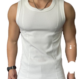 Camiseta sin mangas transpirable para hombre, camisetas de gimnasio personalizadas elásticas para hombre - Product Image 1