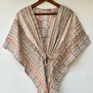 Vestido Kaftán Casual de Verano sin Mangas con Estampado Floral Digital, de Algodón, para Mujer, Traje de Baño para la Playa, Islas del Pacífico Asiático - Product Image 2