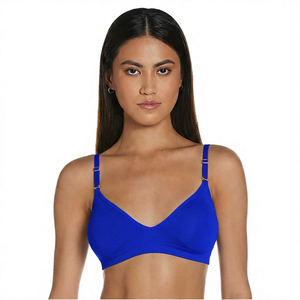 T-shirt court de yoga personnalisé pour femme en coton premium sans coutures, extensible dans quatre directions, col en V, coupe estivale, avec logo imprimé par transfert thermique sur le devant - Product Image 5