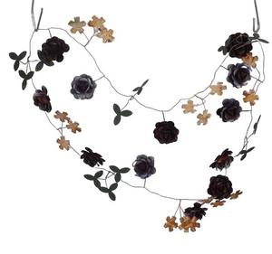 Guirlande de fleurs rustique multicolore en tôle, faite à la main, écologique, pour fêtes en extérieur, Noël - Product Image 2