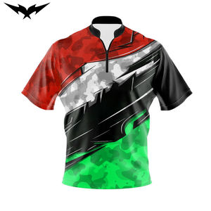 Nuevo Estilo, Camisetas de Boliche Unisex de Manga Corta con Cierre de Cremallera, Nombre y Logotipo Personalizados, de Alta Calidad, que Absorben la Humedad - Product Image 3