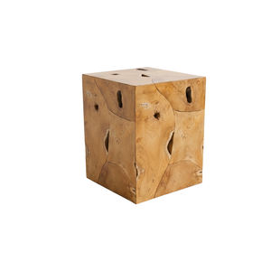 Tabouret en racine de teck de luxe ARTERRA, design moderne, fait main, rustique, écologique, durable, pour appartement, hôtel, villa, infusé de chaleur - Product Image 1