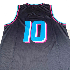 <b>Black</b> Sublimated Basketball Jersey With Number 10 Mesh Tank <b>Top</b> Unisex Moisture Wicking All Seasons Regular Fit - Product Image 4
