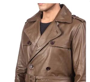 Abrigos de cuero marrón premium para el invierno, diseño elegante, comodidad superior y apariencia moderna para hombres, ropa para clima frío. - Product Image 5