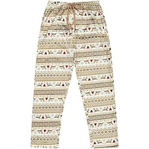 Pantalones de pijama de poliéster para mujer, largos, con estampado de renos y copos de nieve, suaves y cómodos, para dormir en invierno, con cintura con cordón ajustable. - Product Image 6