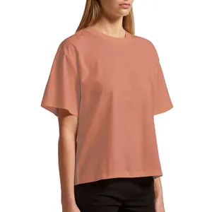 100% 좋은 품질의 폴리 에스테르와면 소재 여성 T 셔츠 통기성 빠른 건조 지속 가능한 반바지 소매 독특한 디자인