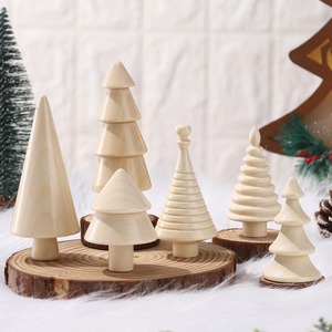 Décoration de Noël en bois moderne, écologique et faite à la main, taille personnalisable, cadeau de déménagement pour la décoration des fêtes - Product Image 6