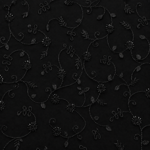 Fournisseur en gros de tissus en soie brodés de perles, Fabricant de tissus en soie brodés de perles en Inde, Tissu en soie brodé avec des perles F - Product Image 2