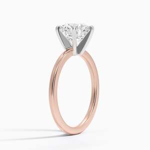 Elegant 14K White Gold Six-Prong Solitaire Ring with Timeless Luxury and Brilliant Solitaire Beauty - Product Image 6