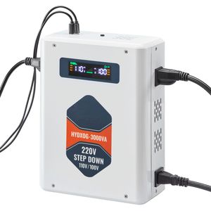 Convertitore di Tensione Industriale 3000VA 220V/110V con 2 Prese USA e USB, Potenza Nominale 1000W, Uscita AC 220V - Product Image 1