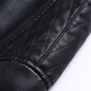Custom Made Design <b>Black</b> Color Breathable Men Winter <b>Jacket</b> Streetwear Stand High Quality Leather <b>Jacket</b> Hot Sale Reasonable - Product Image 6