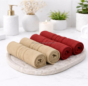 Serviette de toilette en coton OEM en gros, 500 GSM, ultra douce, impression de logo, pour peaux sensibles, usage nettoyant pour le visage - Product Image 4