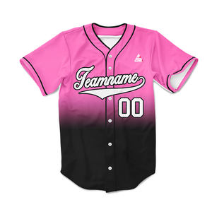 Maillot de baseball bleu marine personnalisé pour homme, uniforme d'équipe boutonné, chemise de sport respirante en polyester, nom et numéro personnalisés, OEM - Product Image 2