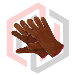 Guantes de Trabajo de Cuero para Uso General, Antideslizantes, Resistentes a Desgarros, Transpirables, Anticorte, Antiestáticos, con Puño Ajustable - Product Image 4