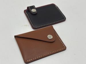 Handcrafted Genuine Leather <b>Card</b> <b>Holder</b> with Snap Button Closure Slim Minimalist <b>Wallet</b> for Men and Women Wholesale - Product Image 4