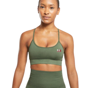 Soutien-gorge de sport sans couture pour femme, respirant, extensible, rembourré, pour l'entraînement, la gym, la course, le yoga, l'exercice, l'athlétisme - Product Image 1