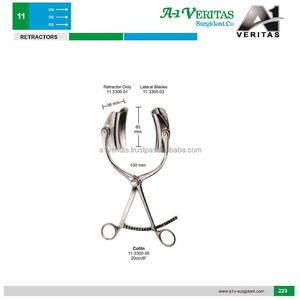 Rétracteur abdominal A-1 VERITAS Collin à forte demande avec deux paires de lames latérales – Kit d'instruments chirurgicaux |   Réutilisable Haute Qualité - Product Image 6