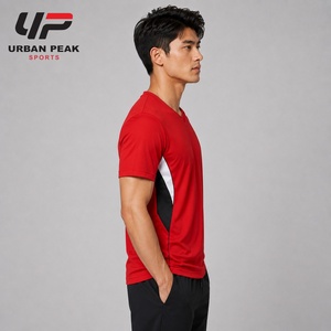 เสื้อยืดคอวีผู้ชายน้ำหนักเบาพร้อมวัสดุที่ระบายอากาศได้ดี แขนสั้น ทรงหลวม และสวมใส่สบาย สไตล์แฟชั่นฤดูร้อน - Product Image 2