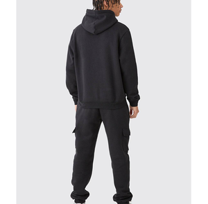 Conjunto Deportivo Personalizado con Logotipo Bordado, Sudadera con Capucha de Felpa Francesa y Pantalones Deportivos Tipo Cargo, Color Sólido, Estilo Deportivo para Hombre - Product Image 6