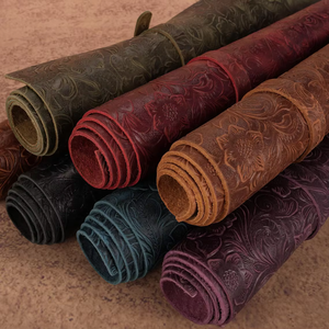 Cuaderno de Cuero Floral Azul, Tapa Dura, Cuero de Grano Completo Hecho a Mano, Estilo Antiguo, para Hombres y Mujeres - Product Image 6