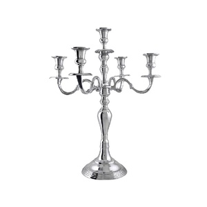 Bougeoir de luxe en métal aluminium à 5 bras intérieur extérieur maison hôtel mariage événement candélabre pour décorations de Noël - Product Image 3