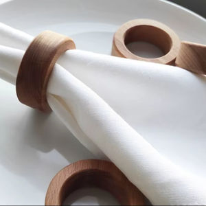 Anillo para Servilletas de Madera, Anillo para Servilletas de Madera Estilo Boho, Anillo Circular para Servilletas Estilo Boho, Decoración de Cocina, Servilleta de Madera - Product Image 1