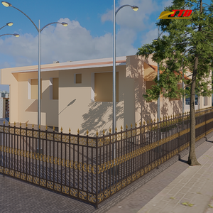 Paneles de Cerca de Hierro de Lujo para Casas Privadas, Edificios de Apartamentos y Entradas Exteriores con Estilo Clásico Forjado - Product Image 4