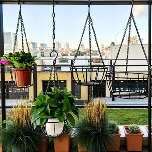 Wrought Iron Hanging <b>Plant</b> <b>Basket</b> – Outdoor Garden Decor - Product Image 3