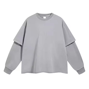 เสื้อยืดแขนยาวผู้ชายไซส์ใหญ่ ผ้าฝ้ายเจอร์ซีย์ 100% คอกลม สีพื้น ดีไซน์เรียบง่าย สไตล์ลำลอง - Product Image 1