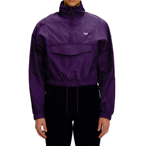 Chaqueta Corta Personalizada para Mujer, Color Morado, Ligera, con Cierre de Cremallera de un Cuarto, Bolsillo con Solapa Frontal, para Correr al Aire Libre, Chaquetas para Hombre - Product Image 1