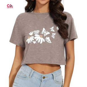 High Demand Product Best Price Women <b>Crop</b> <b>Top</b> T Shirts New High Selling Silk Screen Printed Women <b>Crop</b> <b>Top</b> T Shirts - Product Image 6