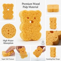 Éponge de bain pour bébé en forme d'animal de dessin animé, écologique, ultra douce, très absorbante, pour nouveau-nés et enfants