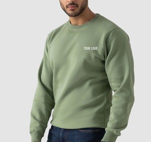 Sudadera con Capucha Verde para Hombre, Corte Holgado, Tejido de Felpa, Algodón, Informal, para Invierno, Diseño Personalizado - Product Image 3