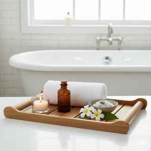 ถาดเสิร์ฟชา กาแฟ คุณภาพสูง ทำด้วยมือจากไม้มะม่วง พร้อมหูจับ ตกแต่งโต๊ะ ตกแต่งบ้าน ตกแต่งสไตล์บ้านไร่ - Product Image 2