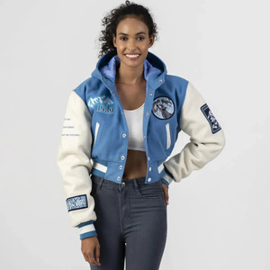 Veste universitaire personnalisée haut de gamme pour femme, brodée, style baseball, respirante, décontractée, streetwear, mode - Product Image 2