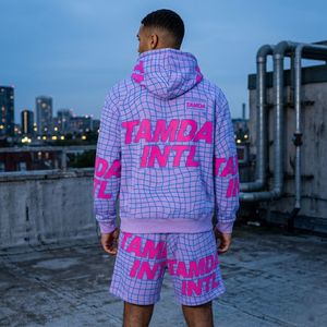 Ensemble survêtement avec sweat-shirt oversize et short de jogging |   Ensemble de survêtement en molleton personnalisé 2 pièces avec capuche - Product Image 2