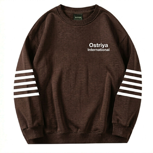 Ostriya Intl 2026 Women Streetwear Turtleneck Lightweight Quick Dry Fleece 100% Cotton Embroidered <b>Drop</b>-shoulder Sweatshirt - Product Image 1