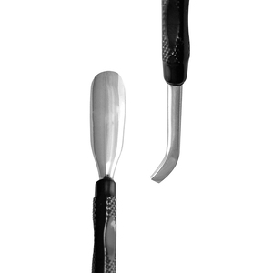 Pousse-cuticules double embout en acier inoxydable pour manucure, réutilisable, manche noir, finition lisse, soin des cuticules - Product Image 4